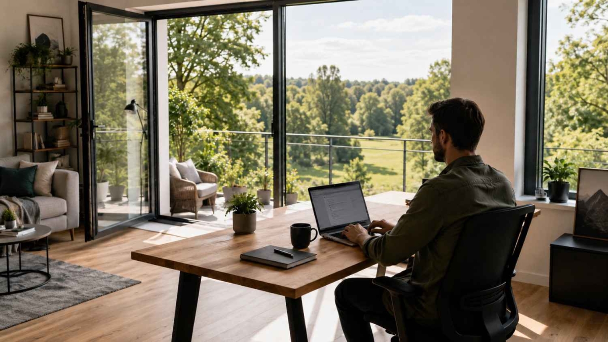 A new apartment perfect for remote work near Wrocław – why the suburbs beat the city center if you work from home